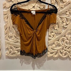 Nina Ricci Rust Top with Black Trim